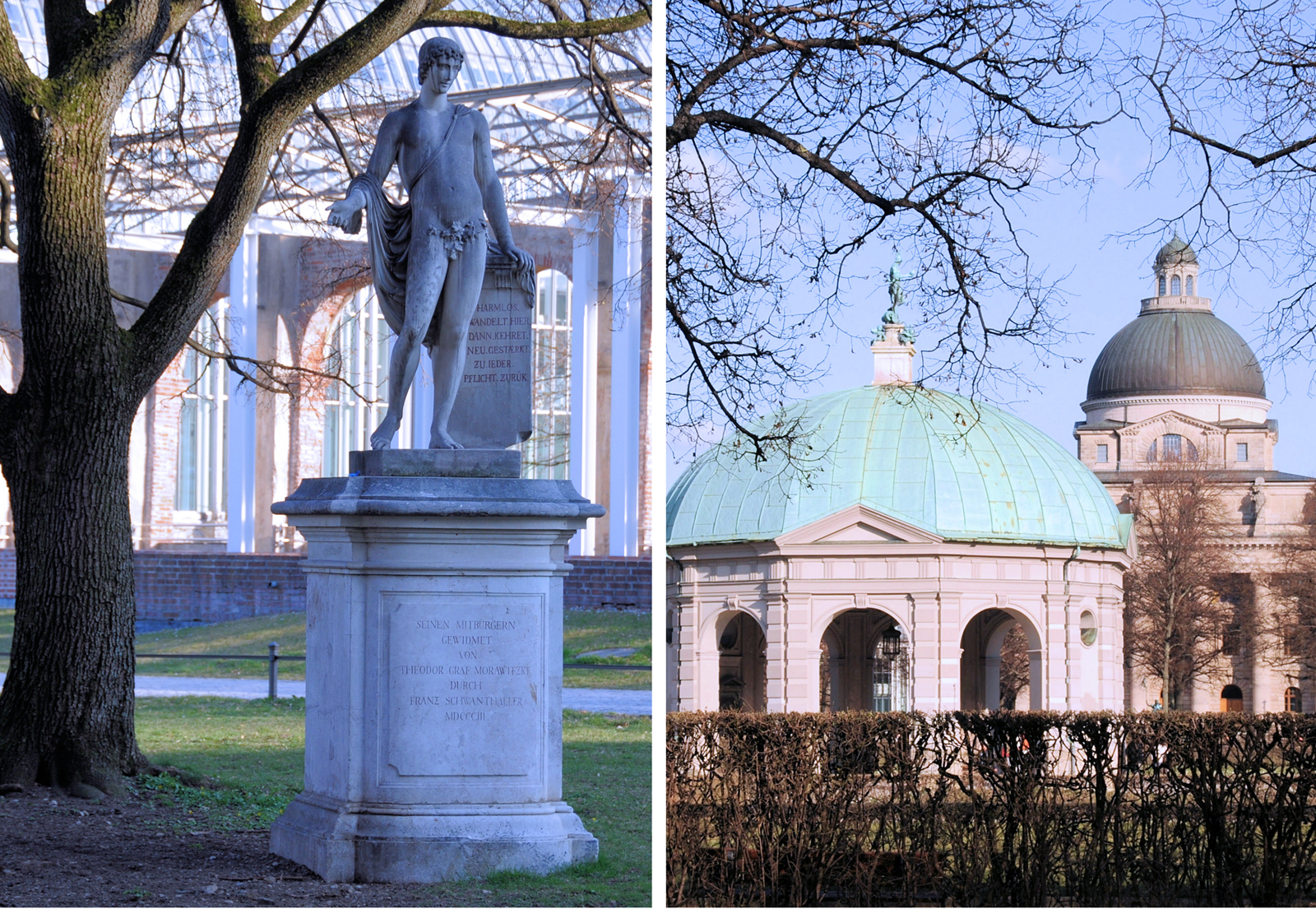 Harmlos, Dianatempel im Hofgarten und Staatskanzlei